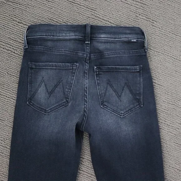 MOTHER Mid Rise Dazzler Flood Jean - Not Today Satan Size 25 - Picture 8 of 10